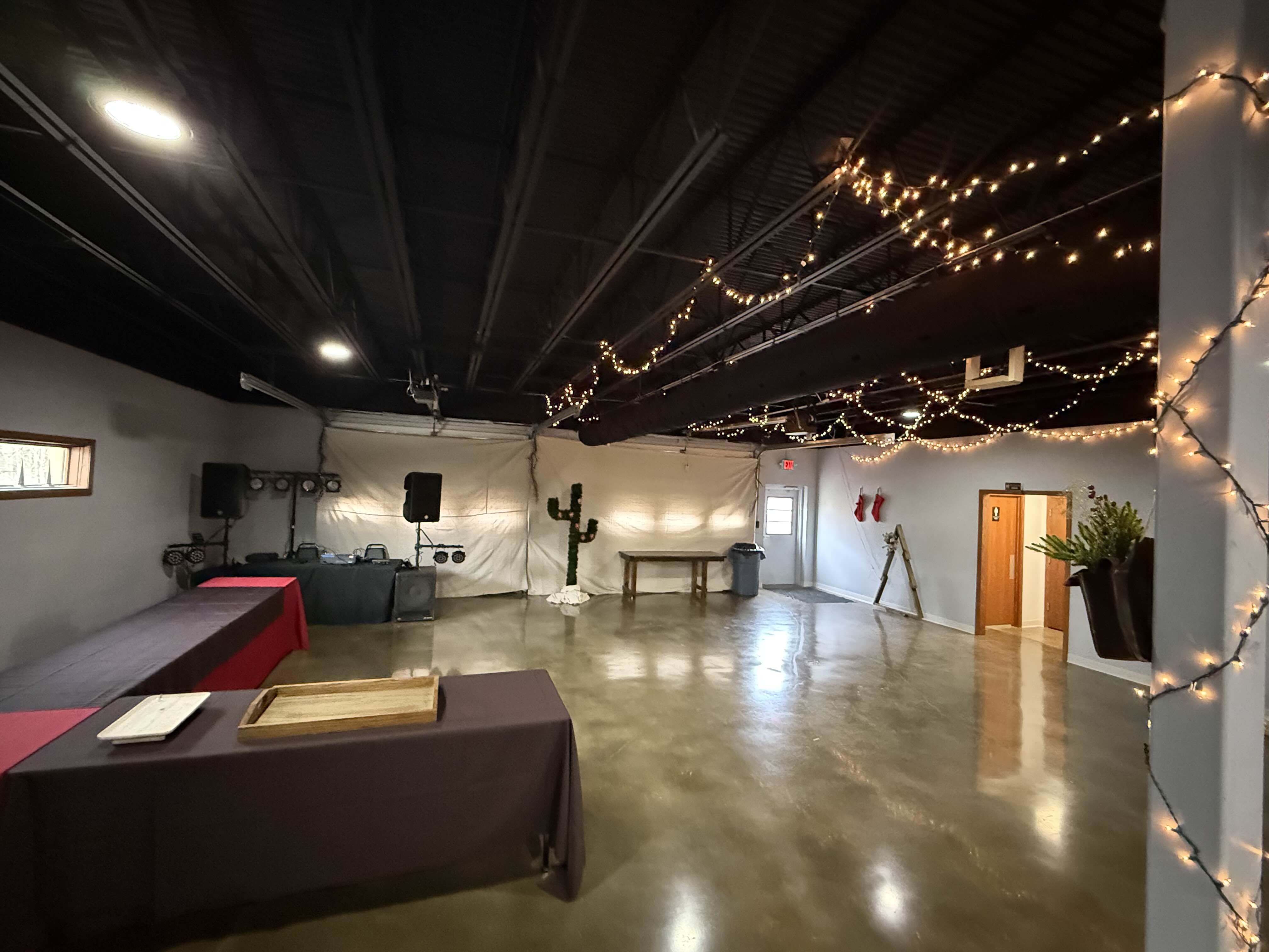 Apex Event Center interior showing the spacious layout and high ceilings